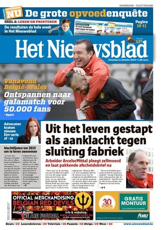 Krantenkoppen van 15/10/2013 (update van 16:01)