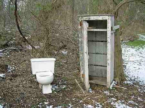 Toiletten met een serieuze hoek af!
