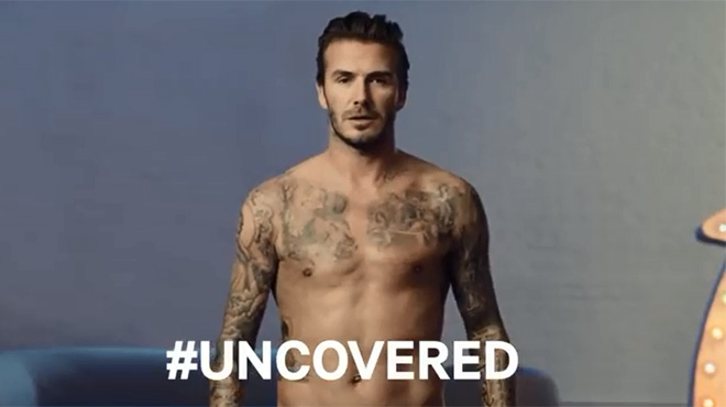 David Beckham nu pour H&M