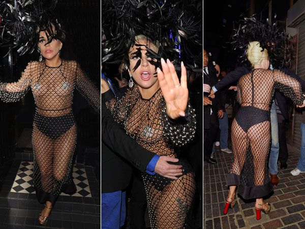 Lady Gaga, en culotte dans les rues de Londres