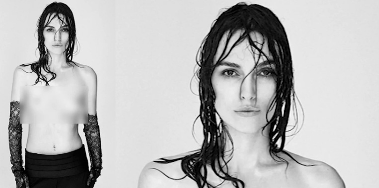Keira Knightley topless voor de lens