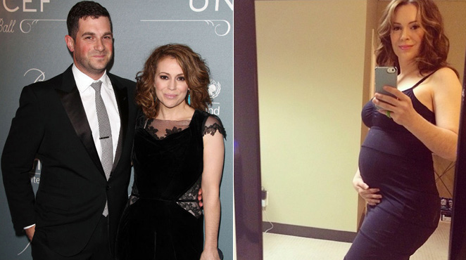Alyssa Milano attend le numéro deux