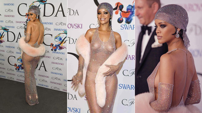 Rihanna ou l'art de s'habiller transparent...