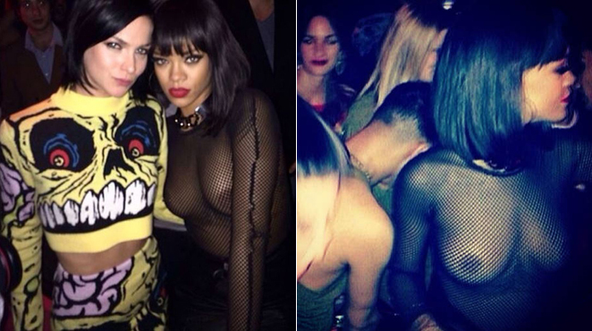 Rihanna n'a pas froid... aux têtons !