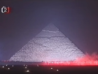 Jean-Michel Jarre aan de piramides van Gizeh