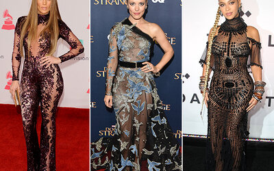 Troublantes, les robes transparentes des stars