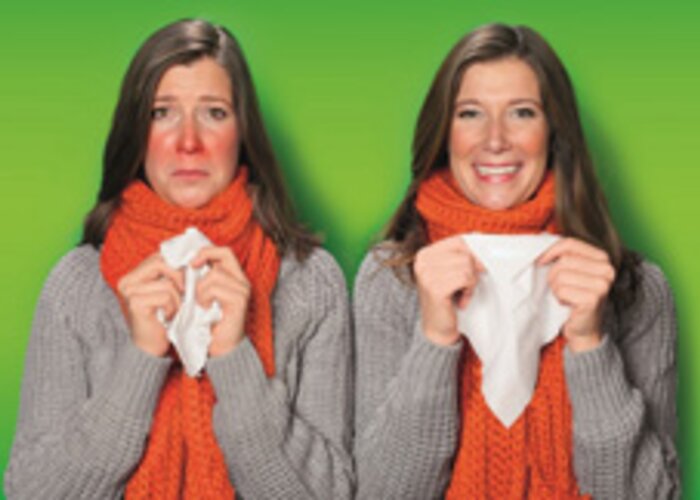 Kleenex Helpt Je Van Een Geirriteerde Rode Neus Af