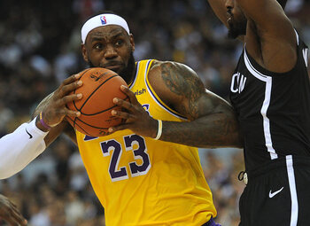 Topaffiche voor de Los Angeles Lakers van LeBron James