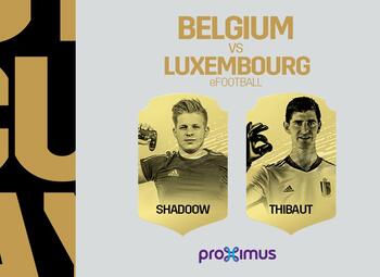 ShadooW en Thibaut Courtois vertegenwoordigen België tegen Luxemburg op FIFA 20