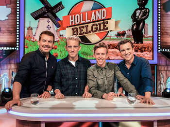 Niels Destadsbader verdedigt met tal van bekende Vlamingen de eer van ons land in 'Holland - België'