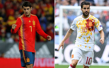 Alvaro Morata et Cesc Fabregas