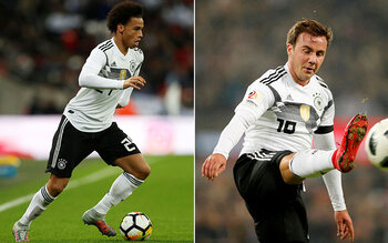 Leroy Sané et Mario Götze