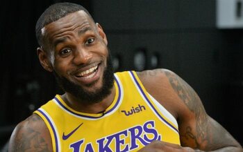 LBJ on fire