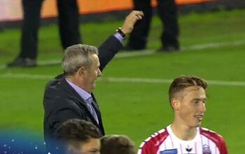 7 décembre : La danse de Rednic après la victoire contre Eupen