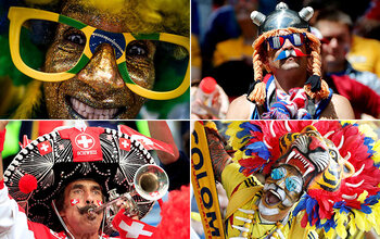 Ces supporters bariolés lors du Mondial
