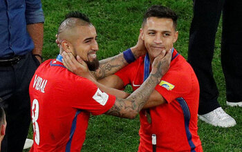 Arturo Vidal et Alexis Sanchez (Chili)