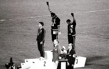 De Black Power groet van Tommie Smith en John Carlos