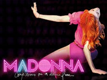 Neon-en-rolschaatsen Madonna