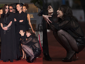 Charlotte Gainsbourg accroupie