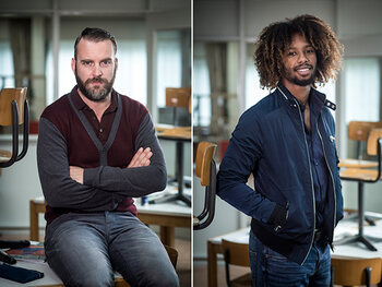 David Cantens en Malik Mohammed als Youri en Kenneth