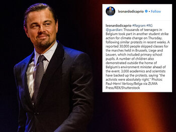 Leonardo DiCaprio Instagramde over Belgische klimaatbetogers