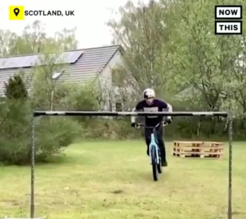Hoogspringen (met een fiets)