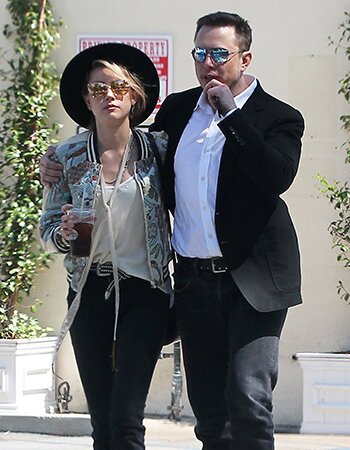 Elon Musk en Amber Heard