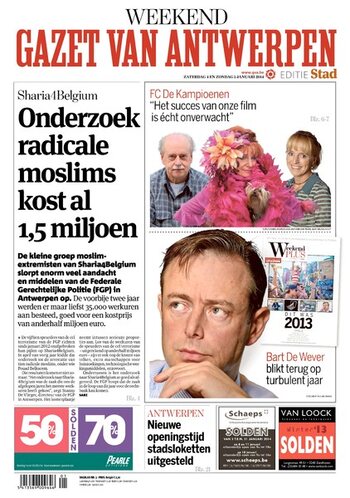 Gazet Van Antwerpen Van Zaterdag 04/01/2014