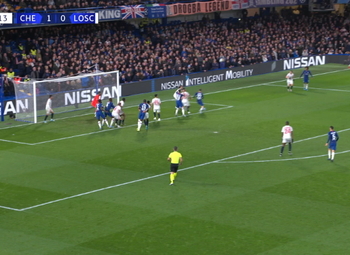 Goal: Chelsea 2 - 0 Lille 35', Azpilicueta