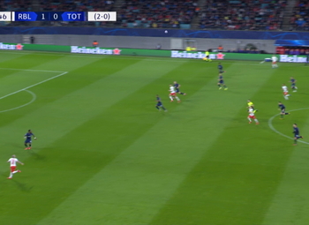 Goal: RB Leipzig 2 - 0 Tottenham Hotspur 22', Sabitzer