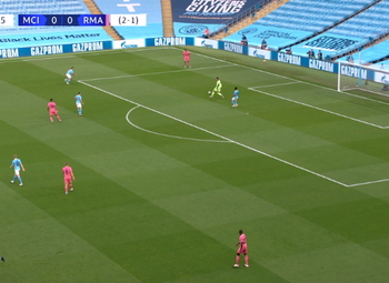 Goal: Manchester City 1 - 0 Real Madrid 9' Sterling