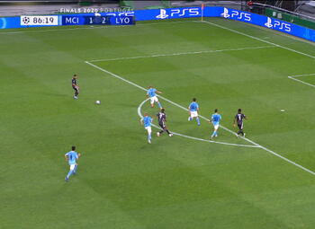 Goal: Manchester City 1 - 3 Lyon 87' Dembele