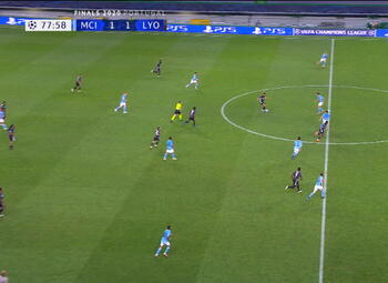 Goal: Manchester City 1 - 2 Lyon 79' Dembele