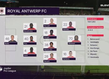 Speeldag 7 KV Kortrijk - Royal Antwerp (1-3)
