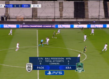 Own Goal: PAOK Salonique 0 - 1 Krasnodar 72' Michalidis