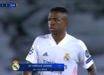 Goal: Real Madrid 2 - 3 Sh Donetsk 59' Vinícius Júnior