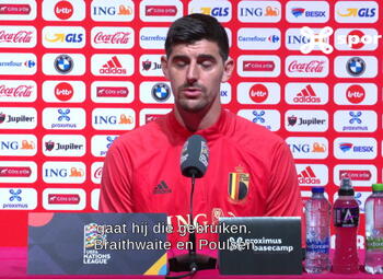 Courtois: " We weten dat de Denen sterk zijn in balbezit"