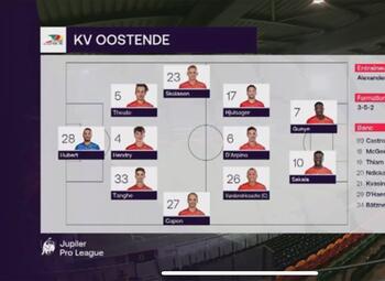 Journée 30 Ostende - Charleroi (3-2)